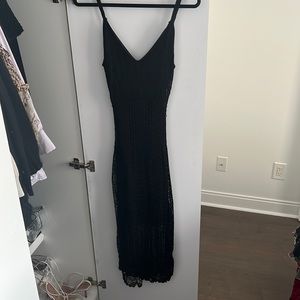 Vintage crochet midi dress